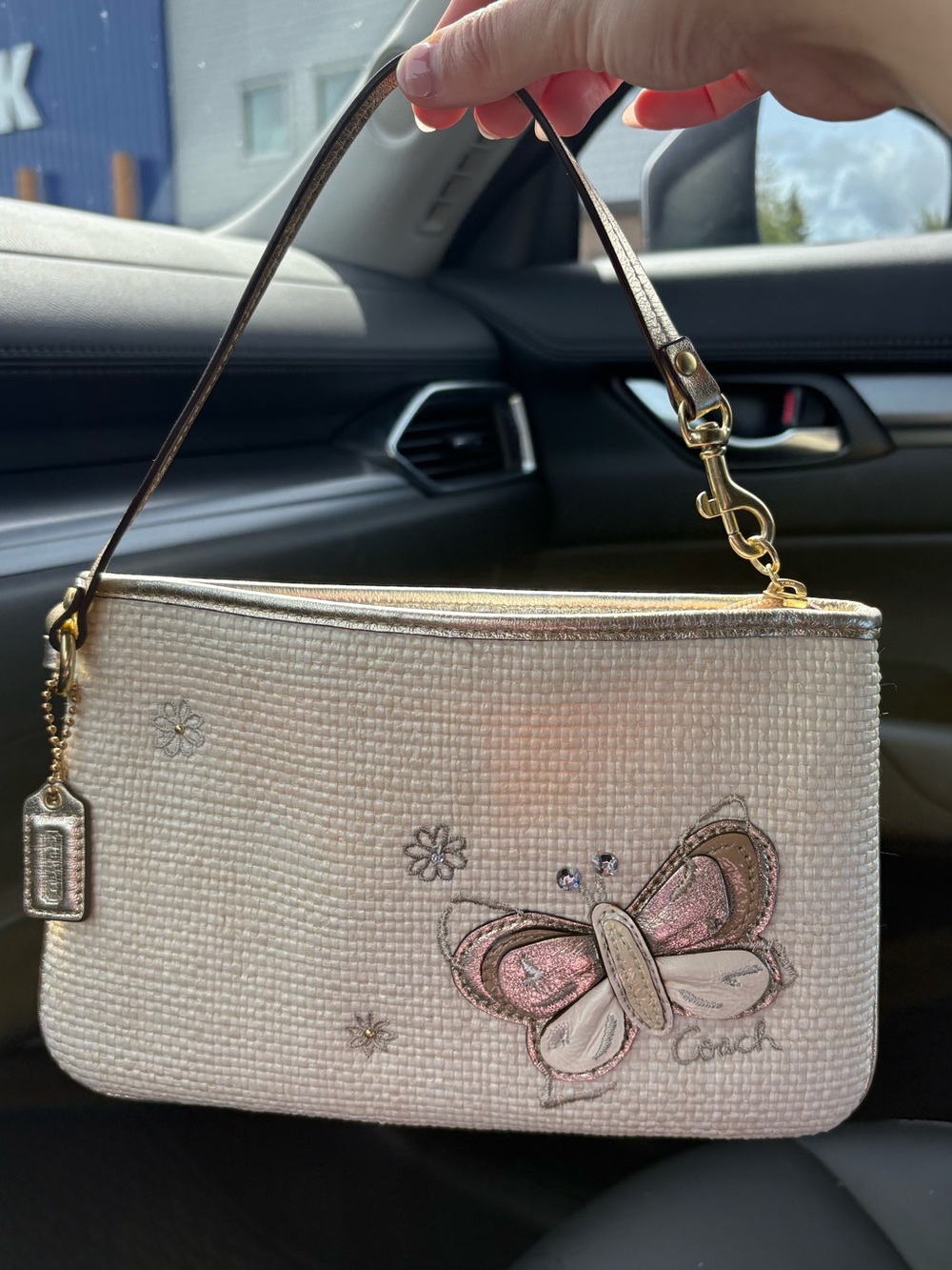 Rare Vintage Coach Butterfly Wristlet